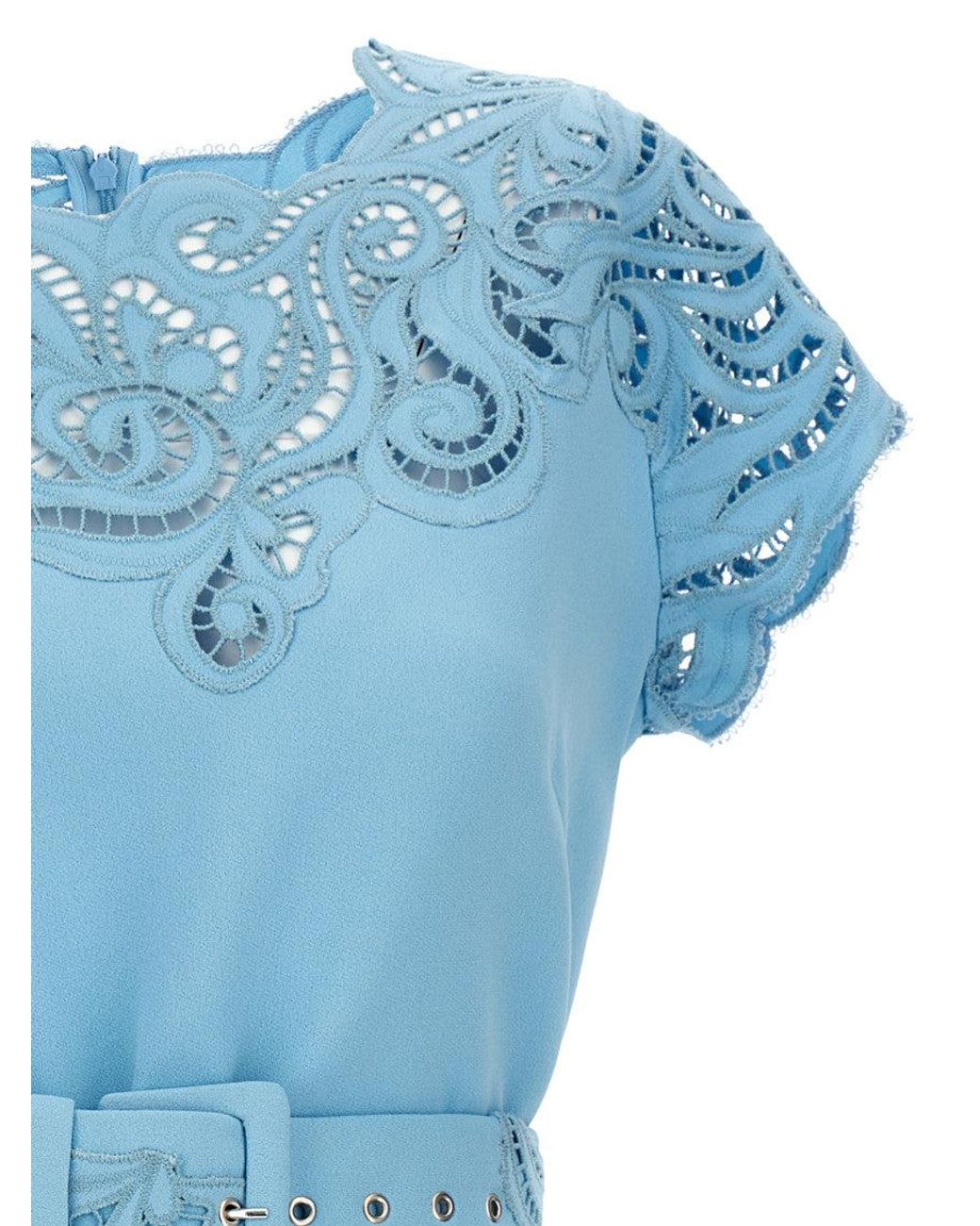 Ermanno Scervino Blue Light Abito Pizzo