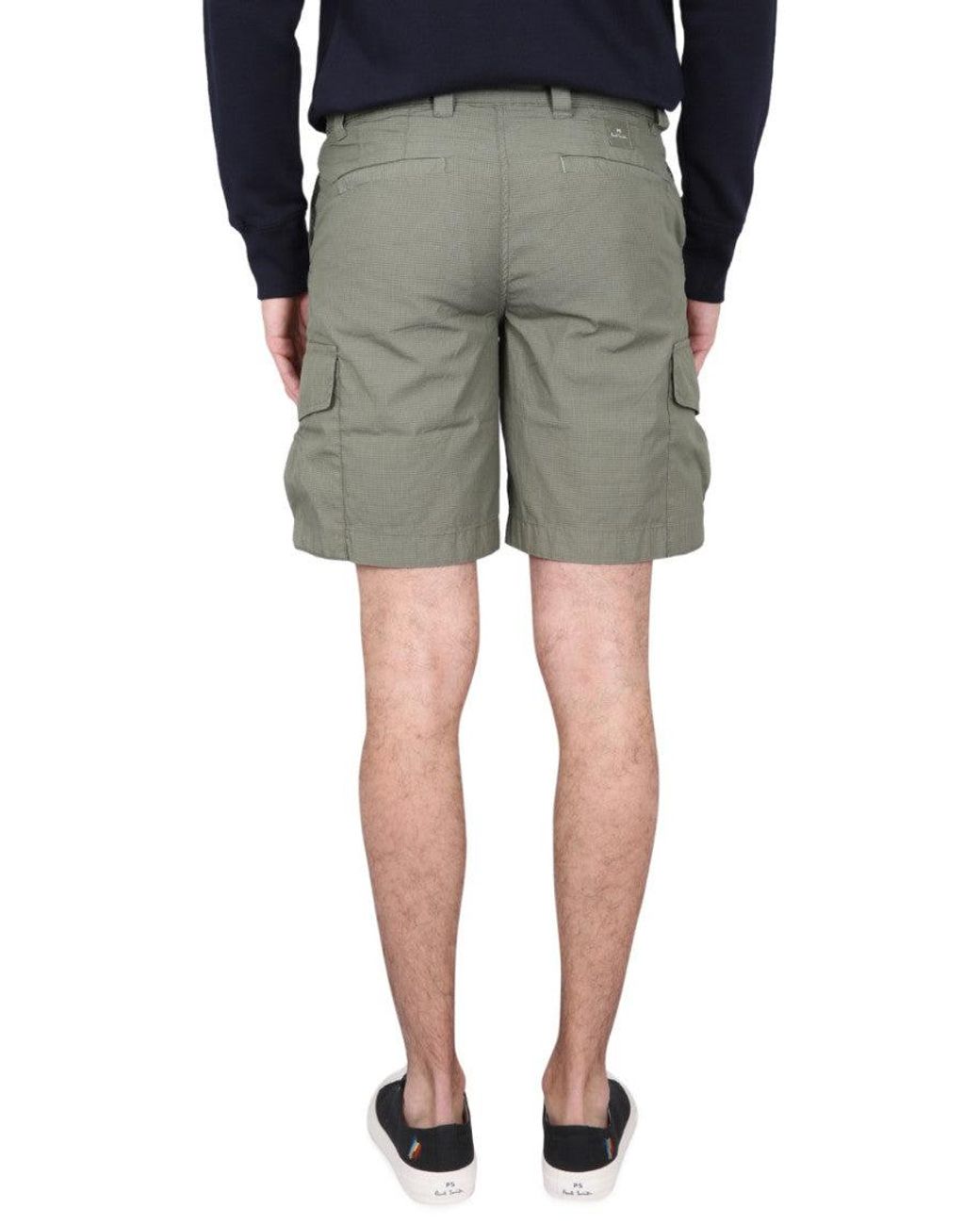 Paul Smith Gray Khaki Textured Shorts for men