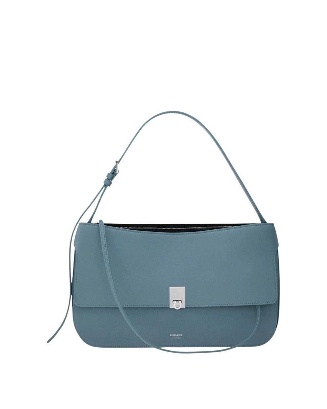 Ferragamo Blue Cara Small Shoulder Bag