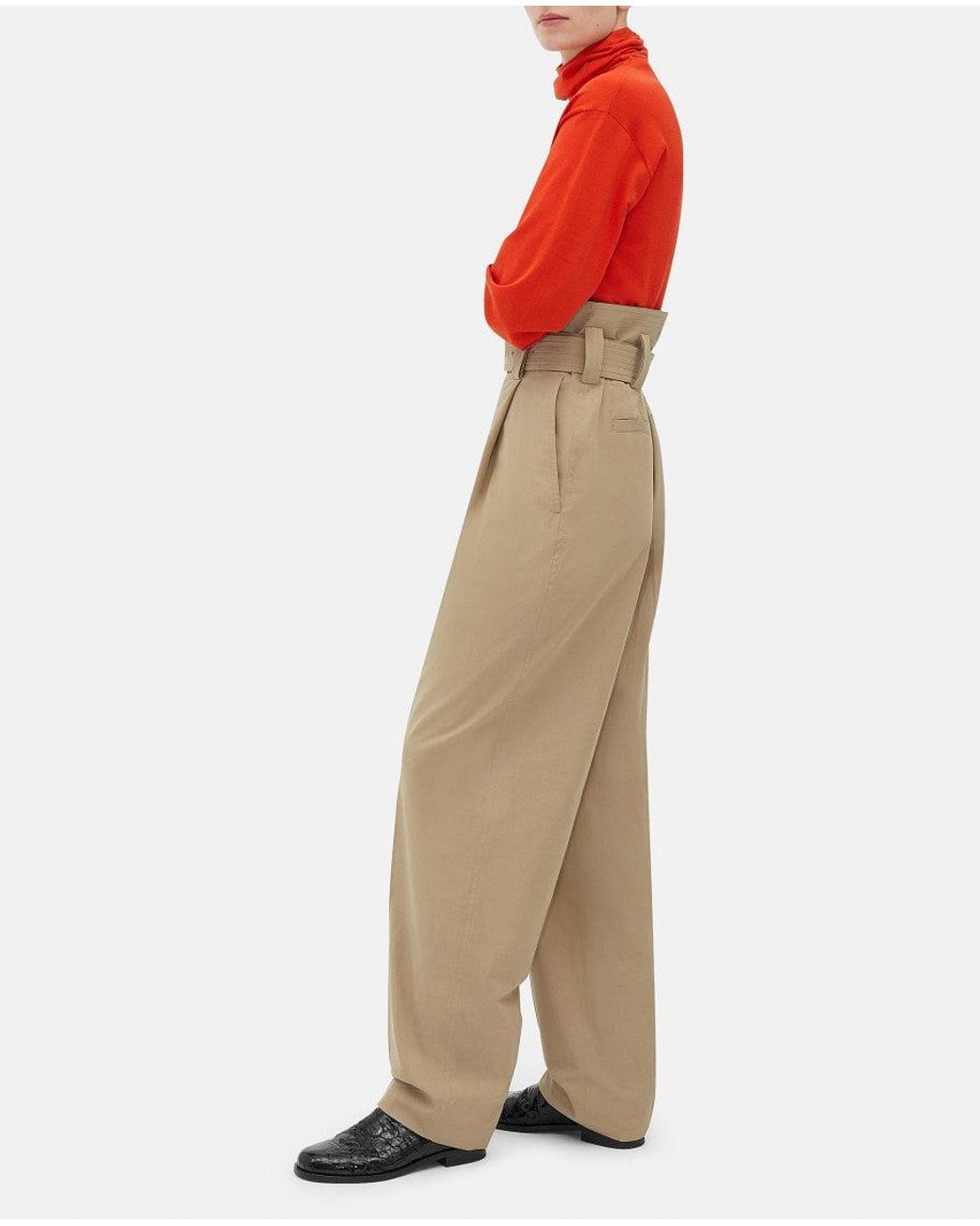 Bottega Veneta Natural Wide Trousers
