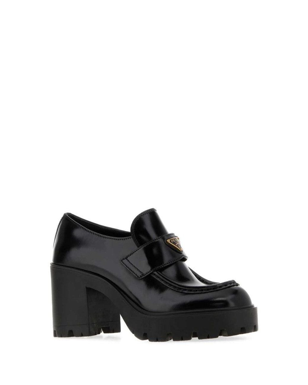 Prada Black Logo Loafers