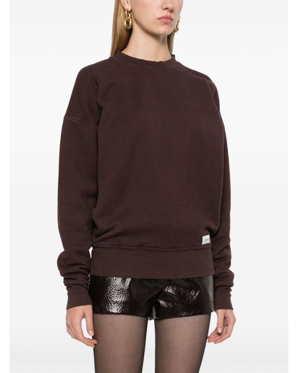 Saint Laurent Brown Crewneck Sweatshirt