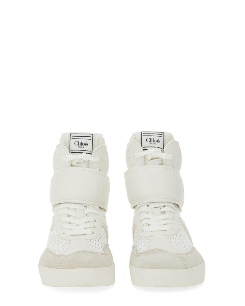 Chloé White Perforated Sneakers