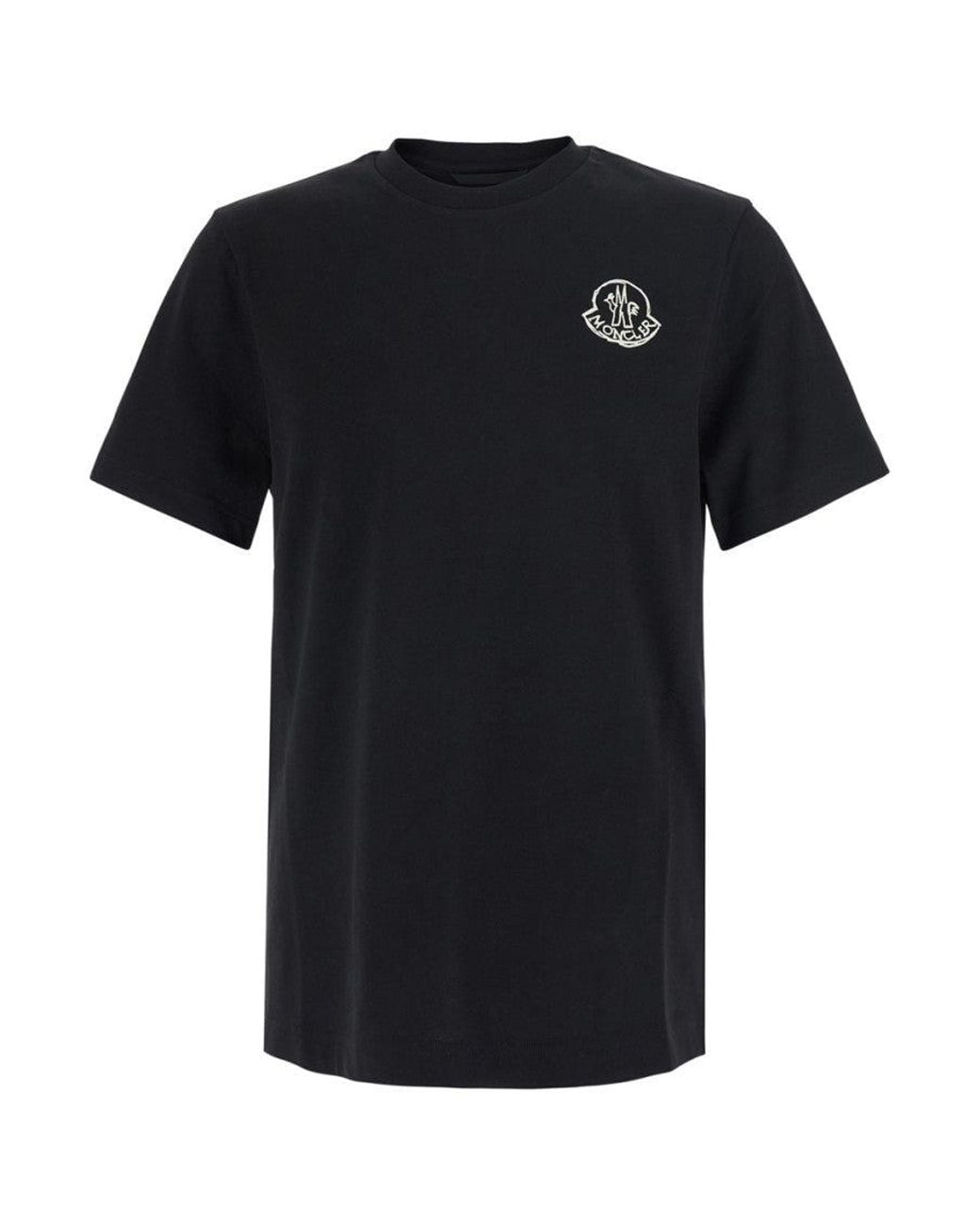 Moncler Black Regular Logo T-Shirt for men