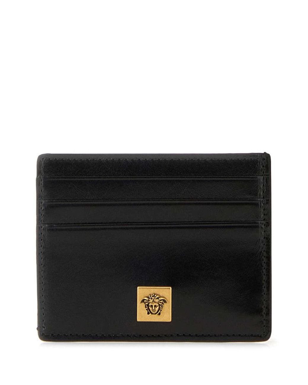 Versace Black Logo Card Holder for men