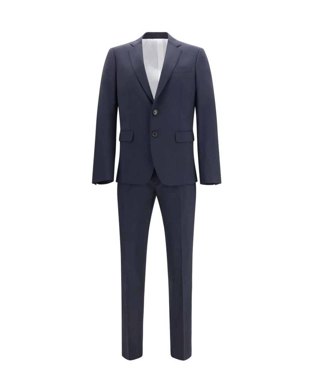 DSquared² Blue Single-Breasted Wool-Blend Suit for men