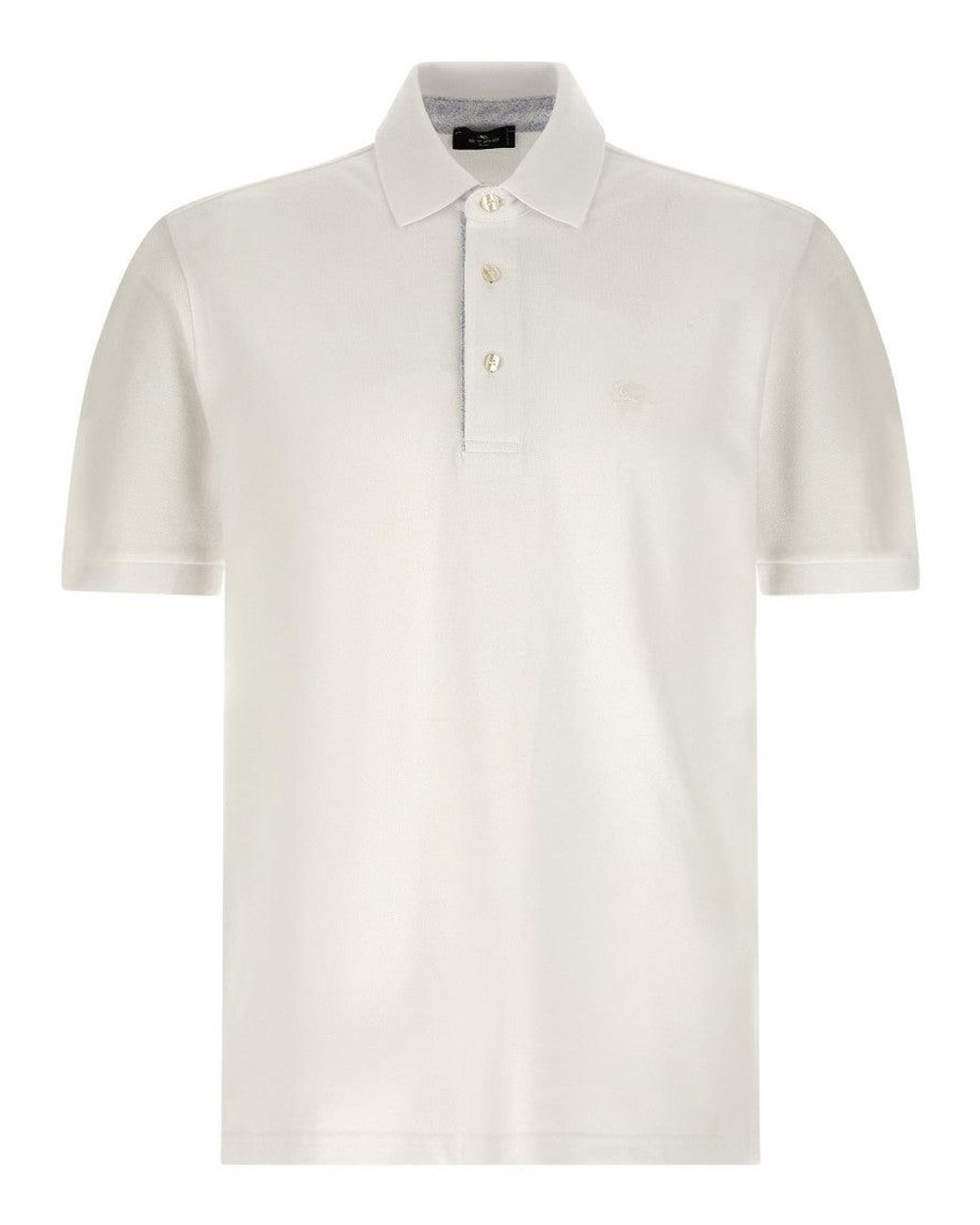 Etro White 'Pegaso' Polo Shirt for men