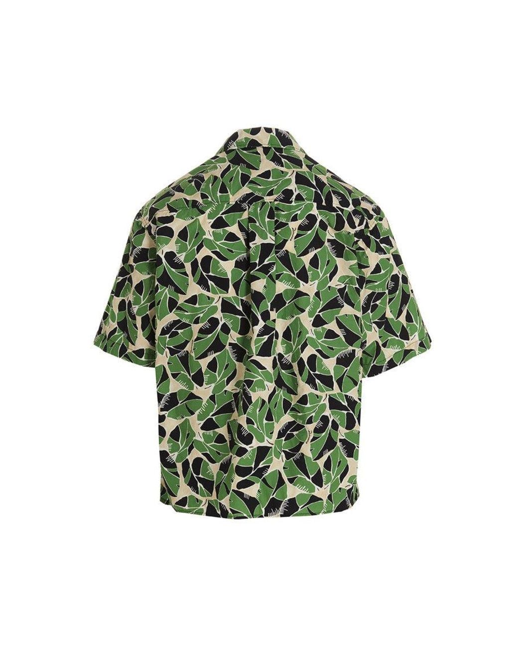 DSquared² Green Regular Printed Shirt for men