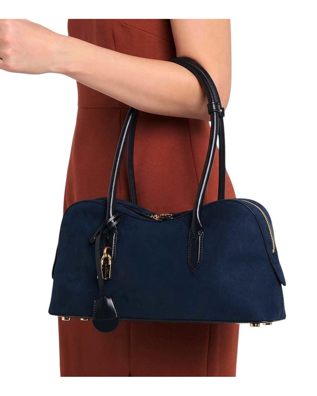 Stella McCartney Blue Dark Ryder Large Shoulder Bag