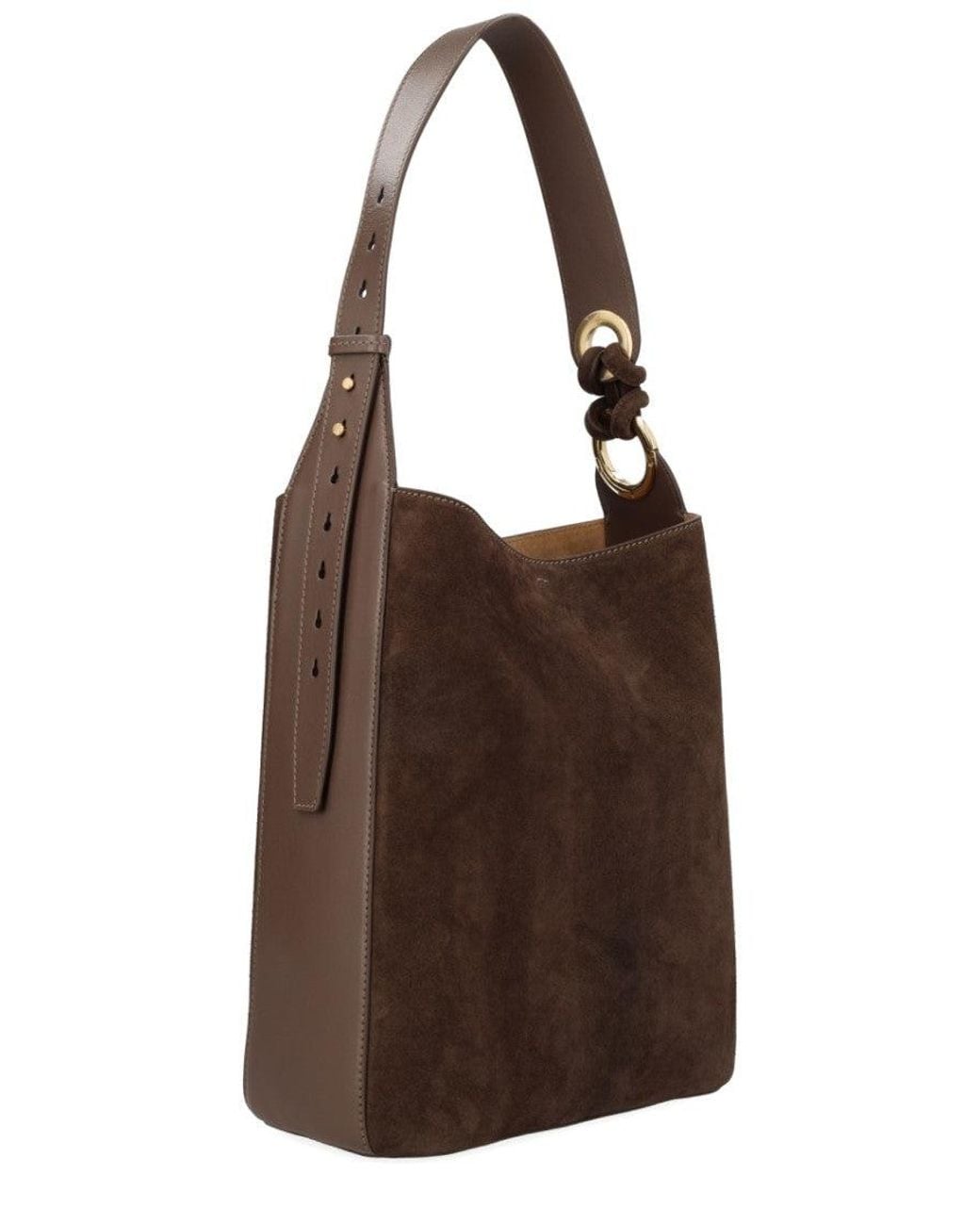 Anya Hindmarch Brown Dark Ringo Large Shoulder Bag