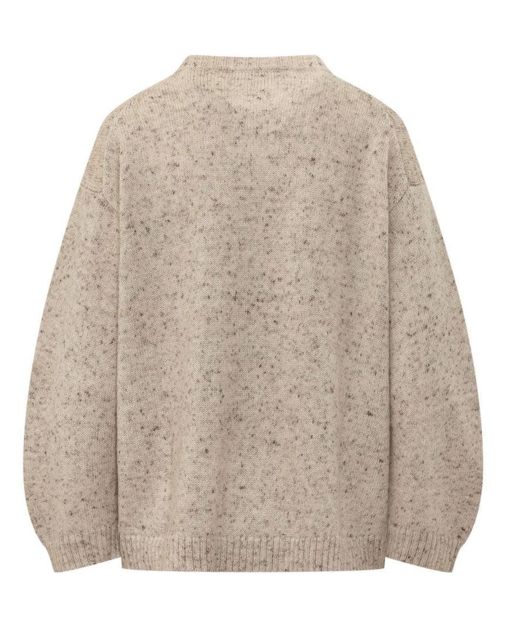 Fabiana Filippi Natural Knitted Crew Neck Sweater