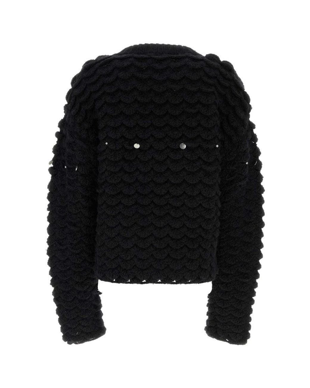 NAMACHEKO Black Wool Blend Sweater for men