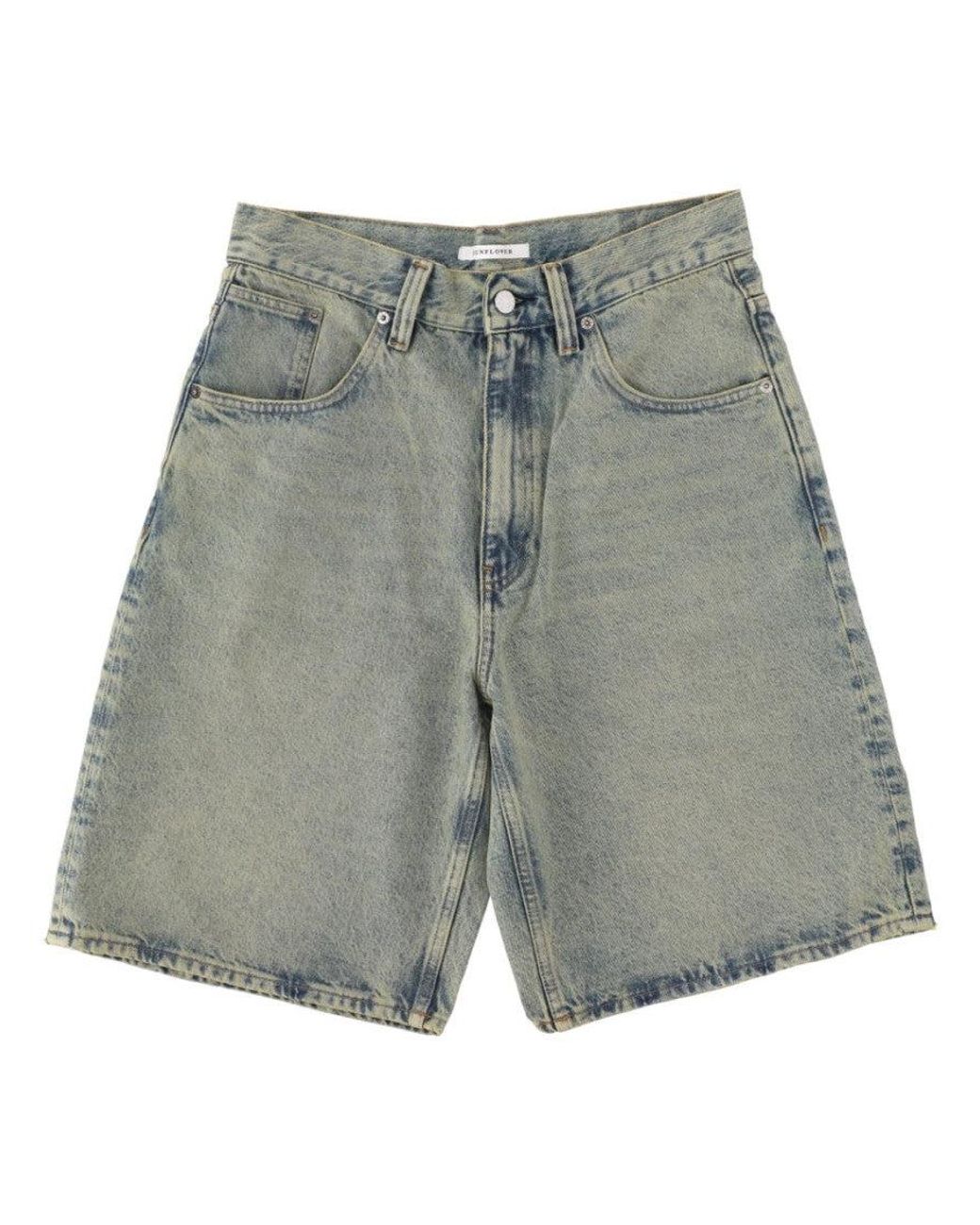 sunflower Gray Denim Solid Shorts for men