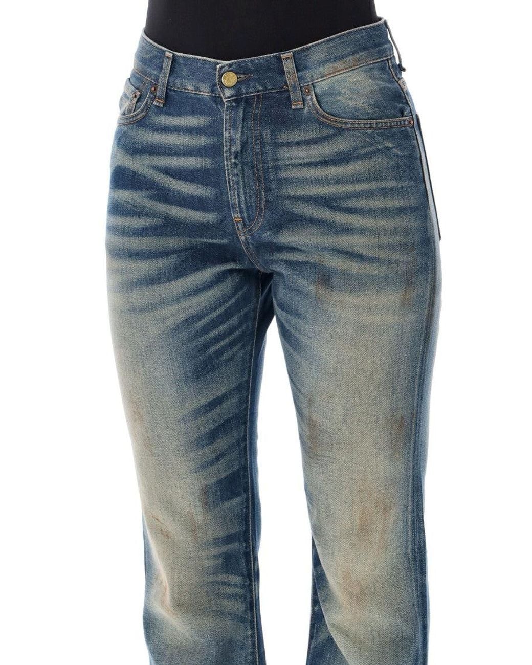 Acne Blue Bootcut High Rise Jeans