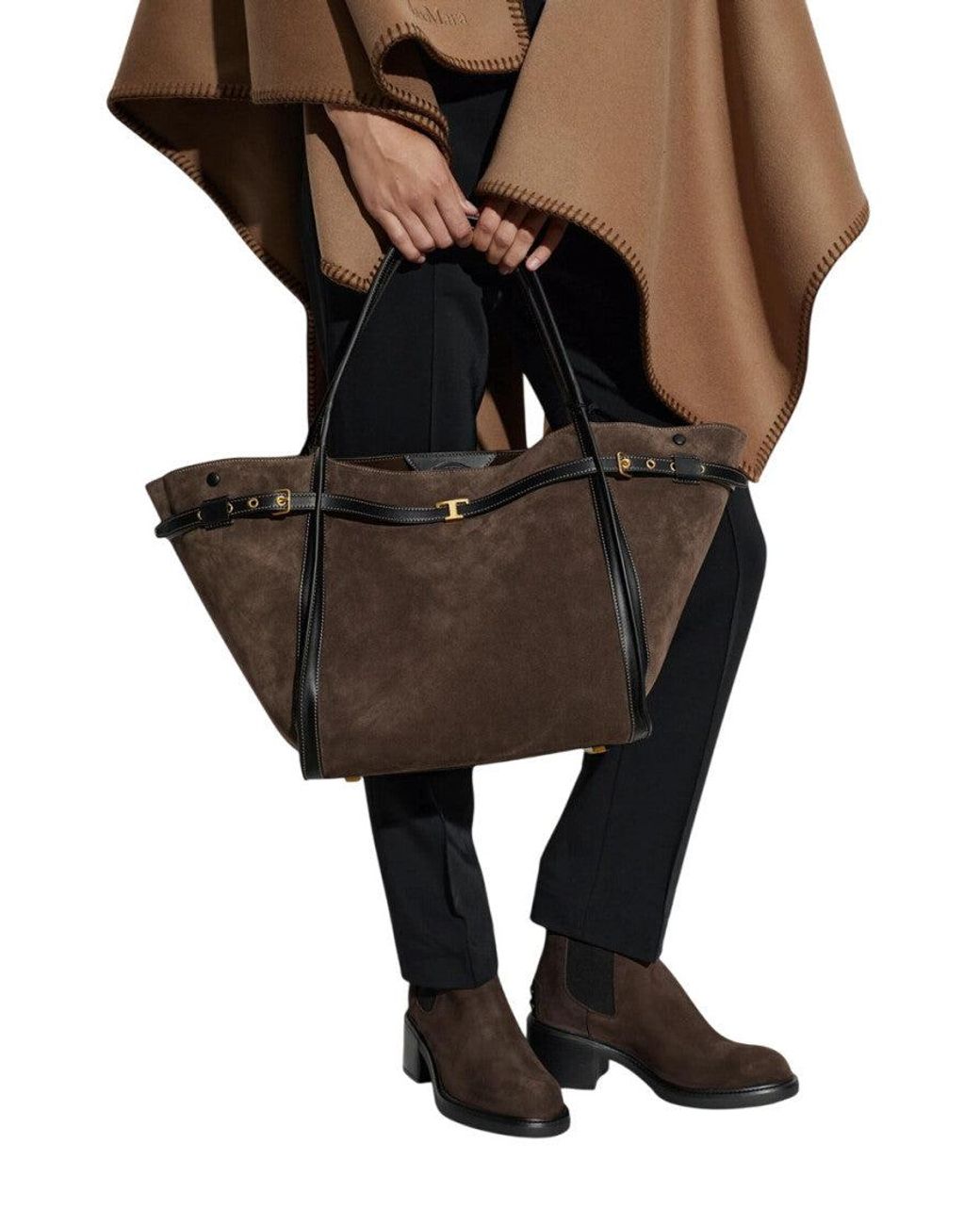 Tod's Black T Timeless Medium Tote