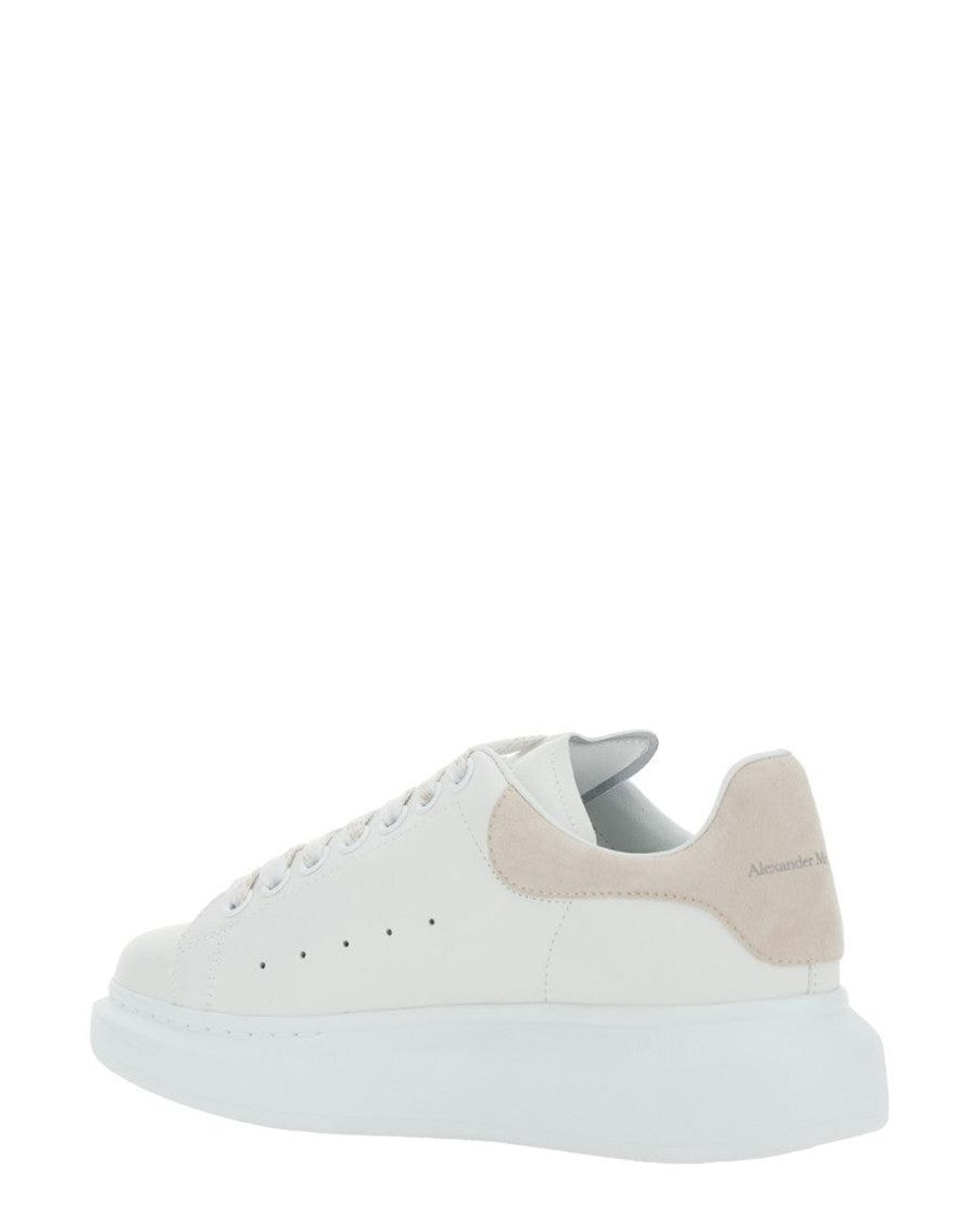 McQueen White Lace Up Sneakers