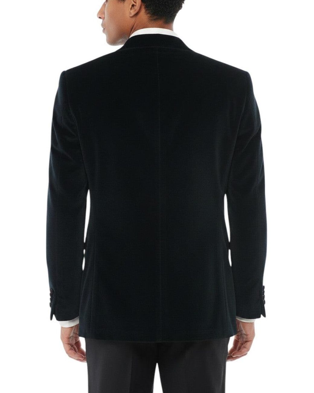 Corneliani Black Peaked Lapel Blazer for men