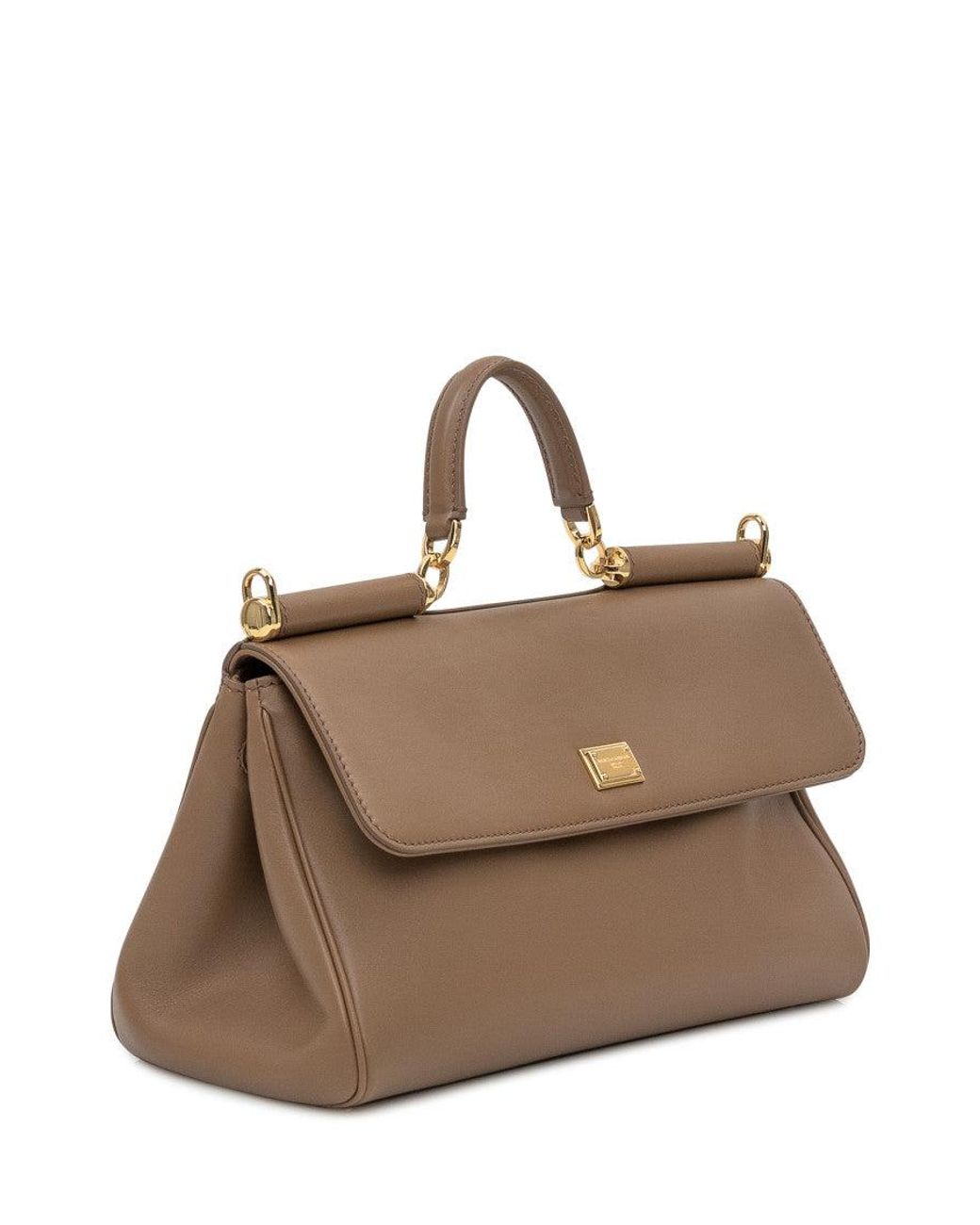 Dolce & Gabbana Brown Sicily Medium Satchel