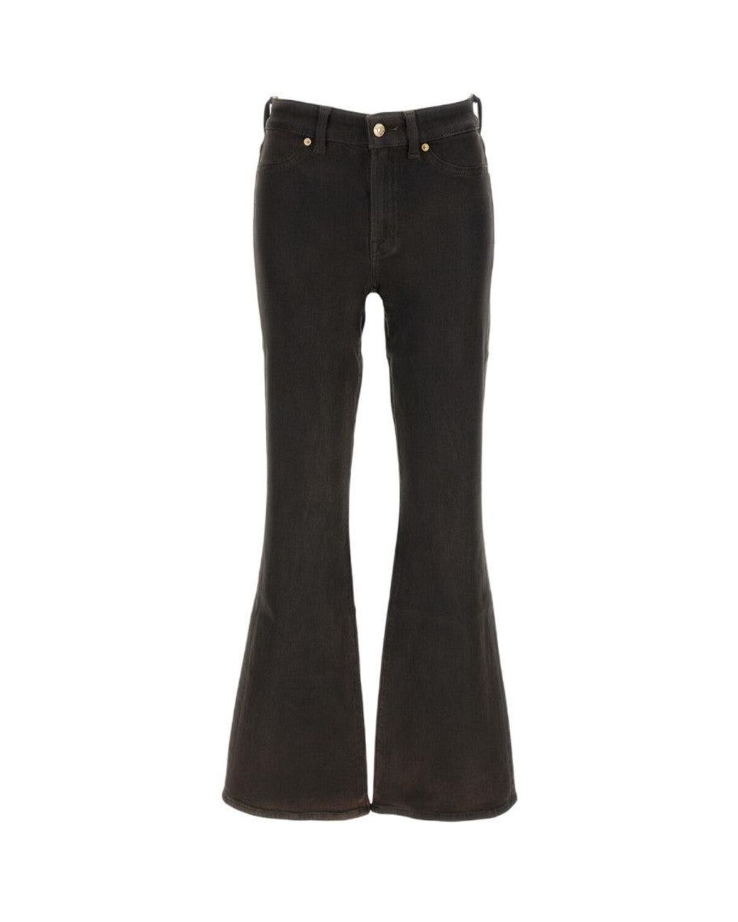 7 For All Mankind Black Bootcut High Rise Jeans