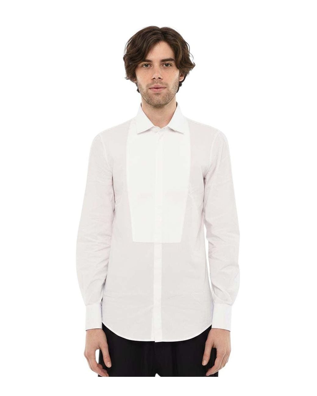 DSquared² White Slim Tuxedo Shirt for men