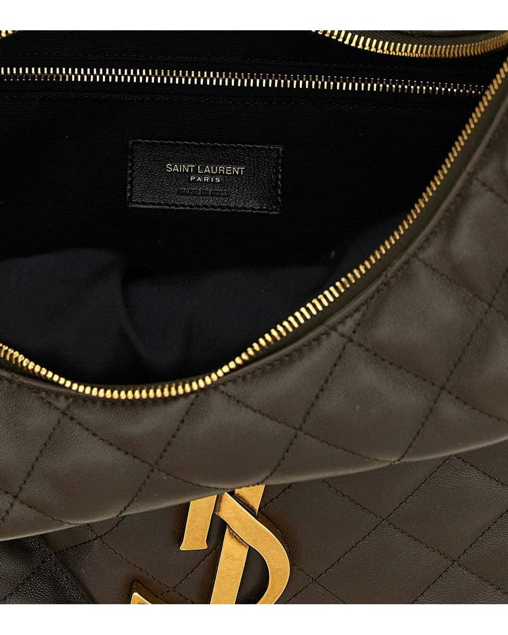 Saint Laurent Black Icare Large Hobo