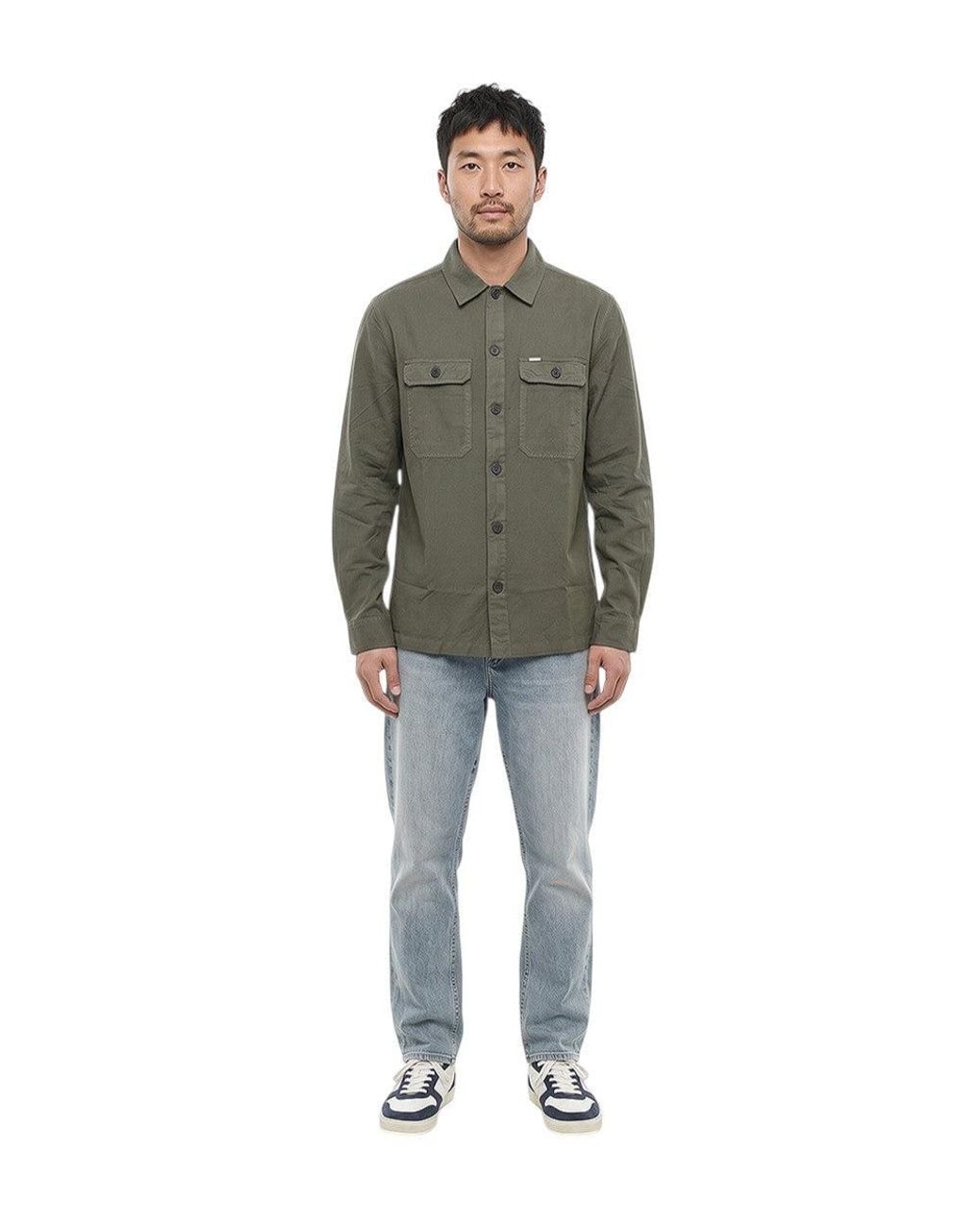 DIESEL Green Regular Solid Shirt for men