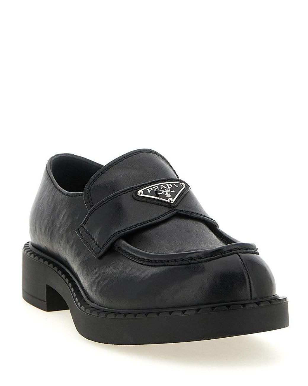 Prada Black Slip On Loafers for men