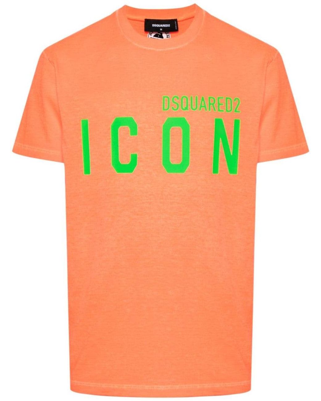 DSquared² Orange Cotton T-Shirt for men