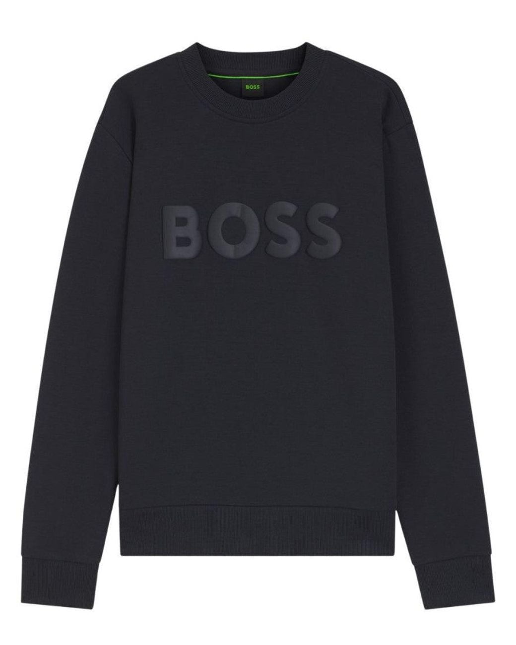 Boss Blue Graphic Logo Sweatshirt for men