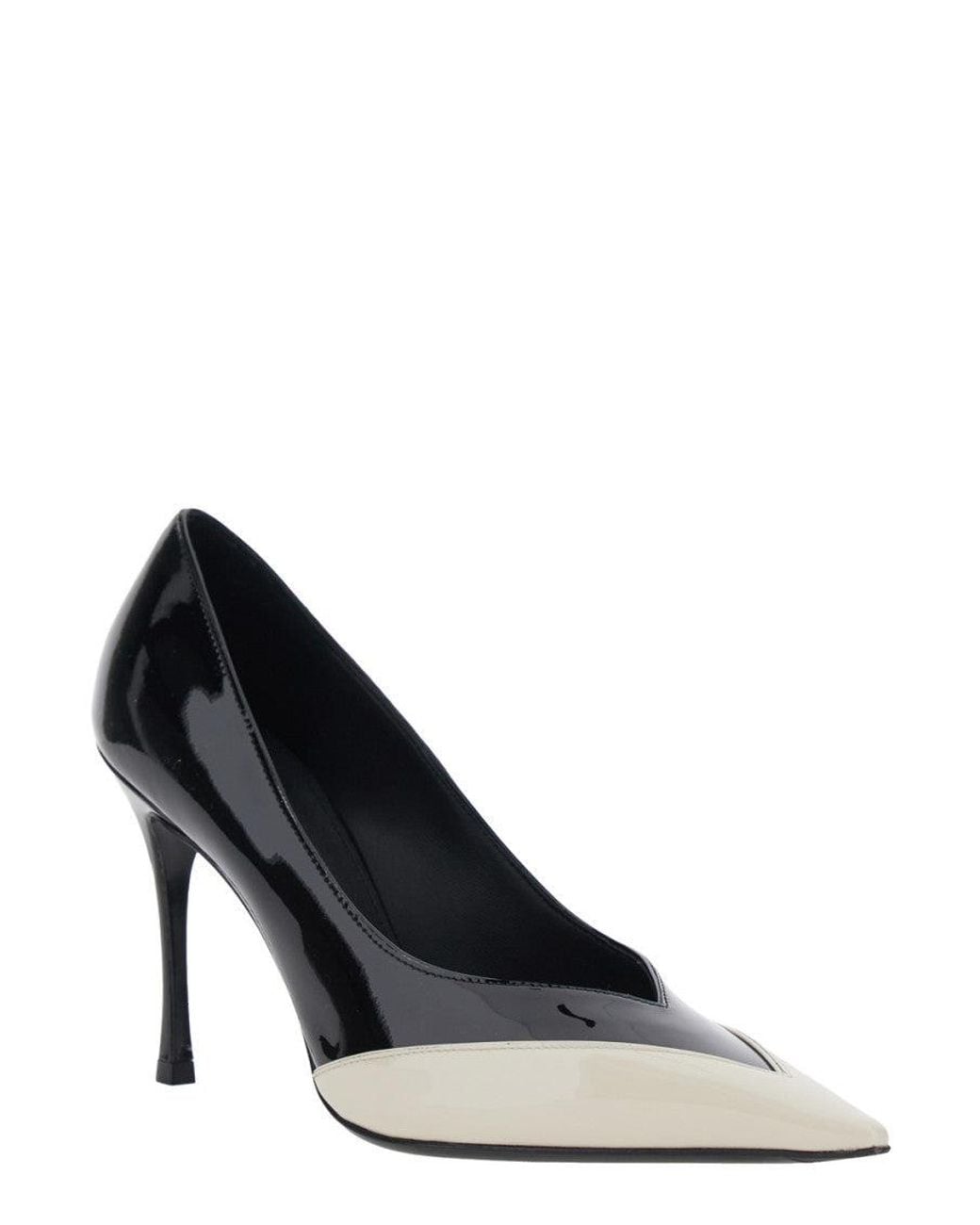 Ferragamo Blackwhite Color Block Pumps