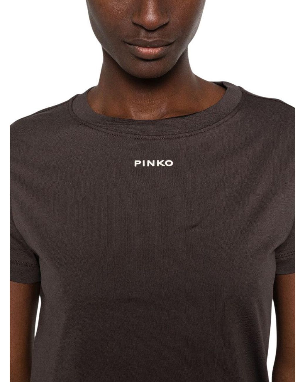 Pinko Black Logo Crew Neck T-Shirt