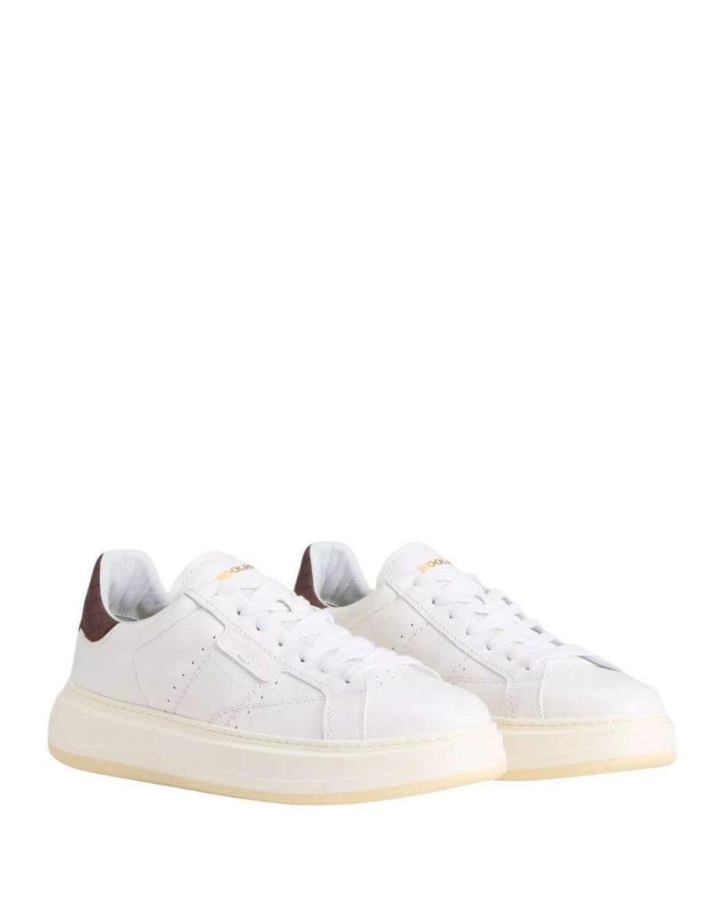 Woolrich White Logo Sneakers for men