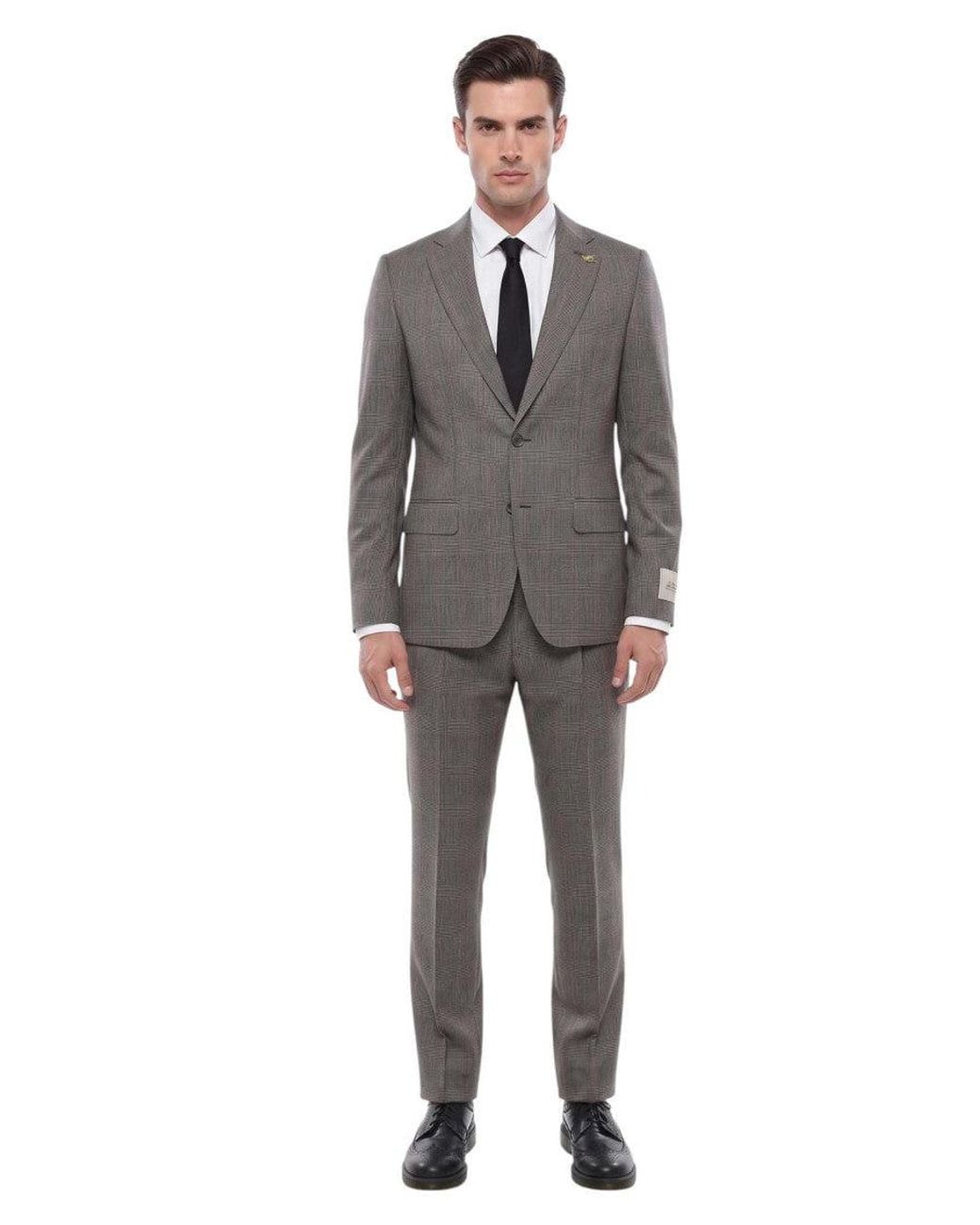 Corneliani Gray Notched Lapel Suit for men
