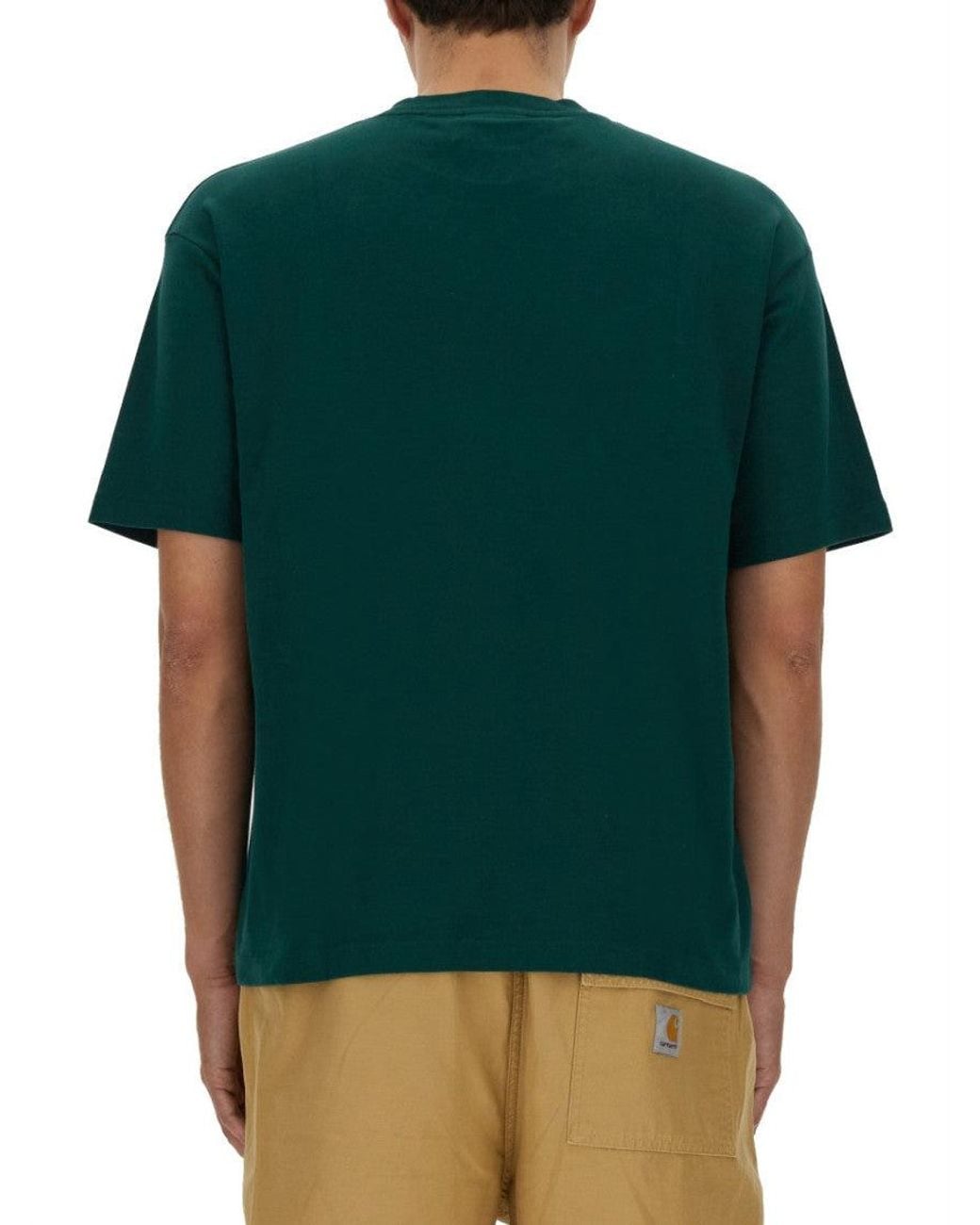 Drole de Monsieur Green Graphic Crew Neck T-Shirt for men