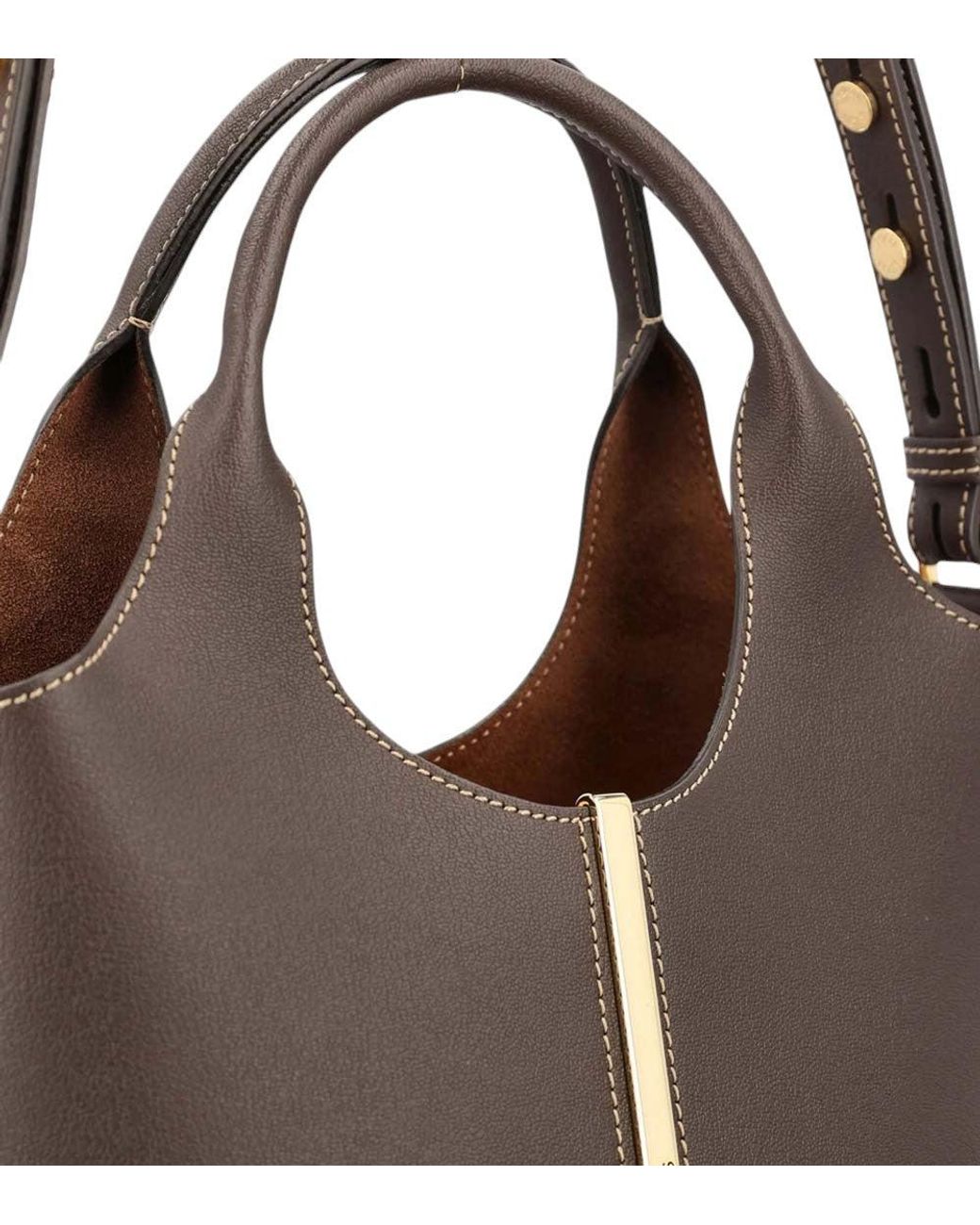 Tod's Brown Dark Leather Mini Tote
