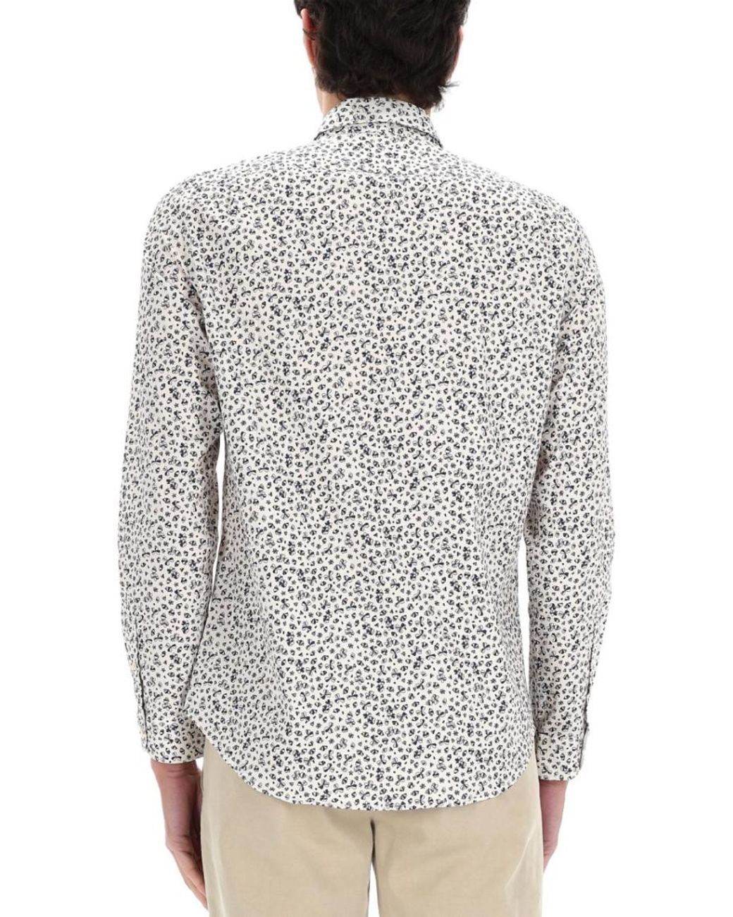 Paul Smith Gray Regular Printed Shirt for men