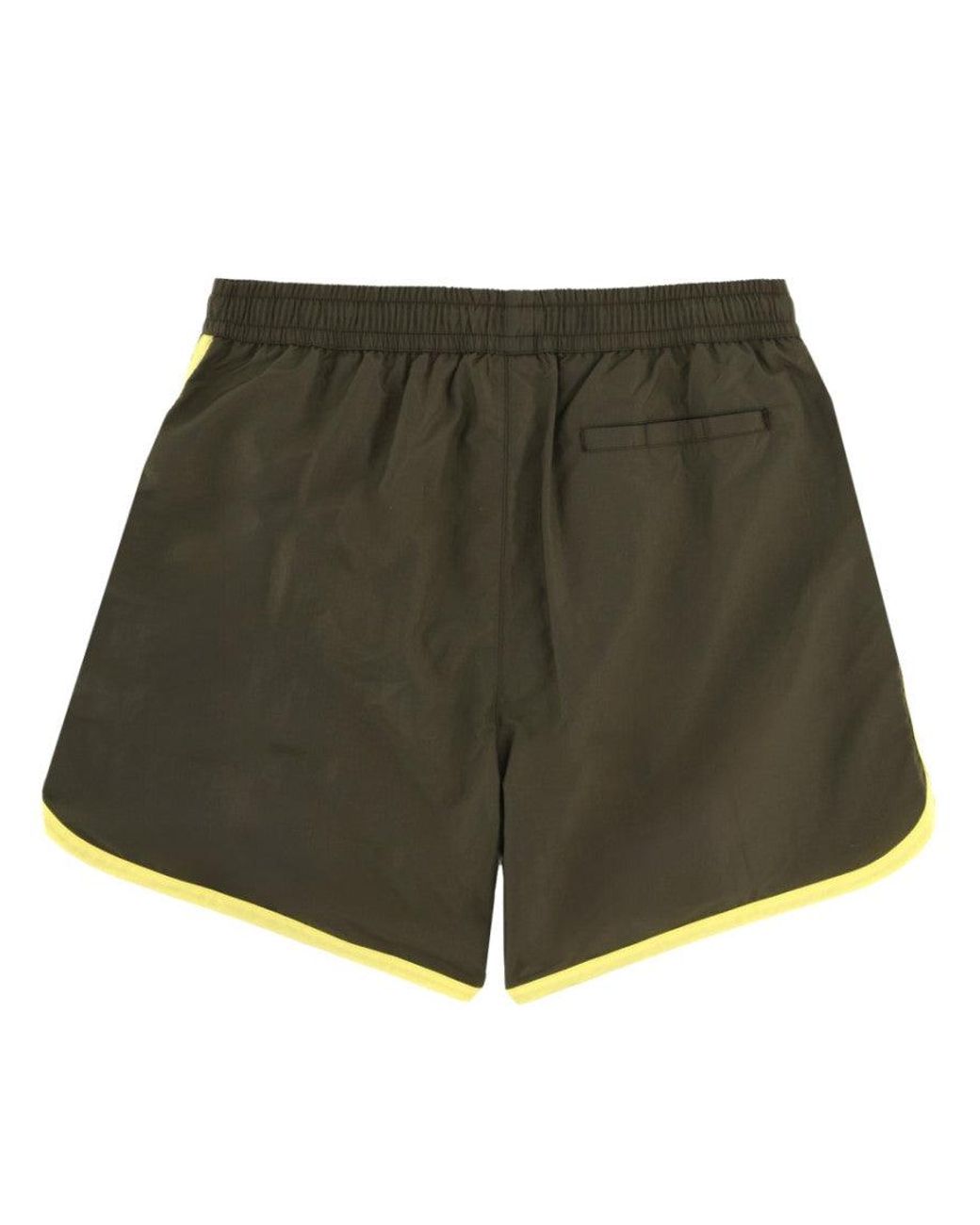 Drole de Monsieur Green Embroidered Swim Shorts for men