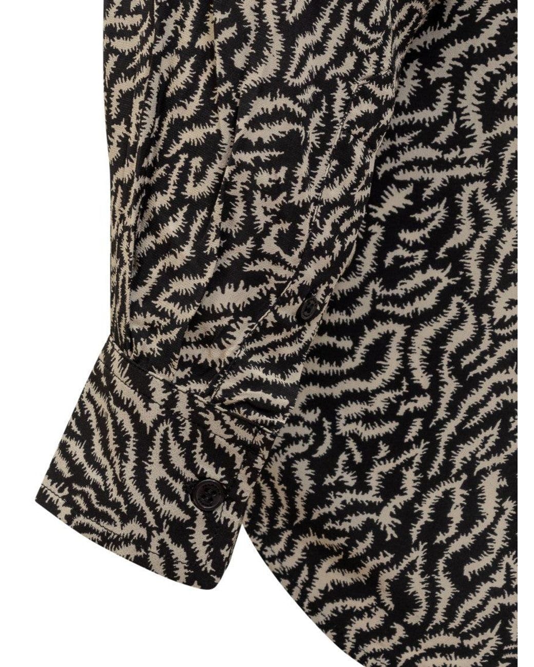 Isabel Marant Gray Abstract Round Neck Top