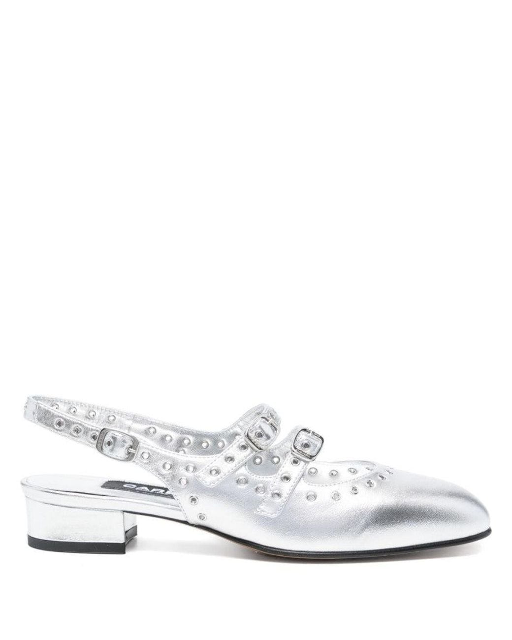 CAREL PARIS White Leather Ballet Flats