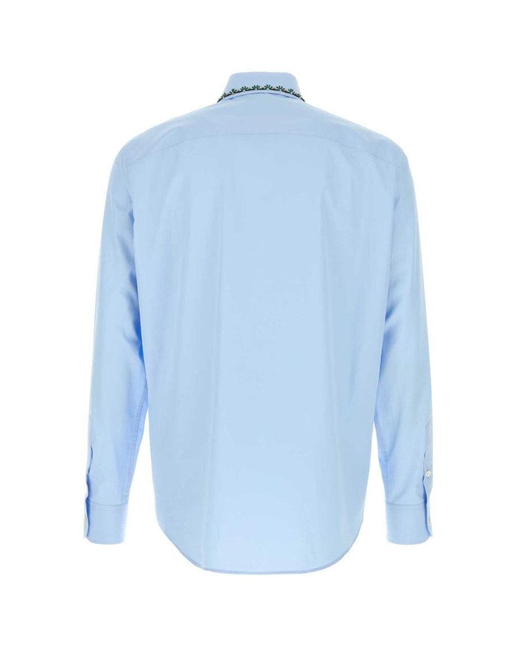 Valentino Blue Light Poplin Shirt for men