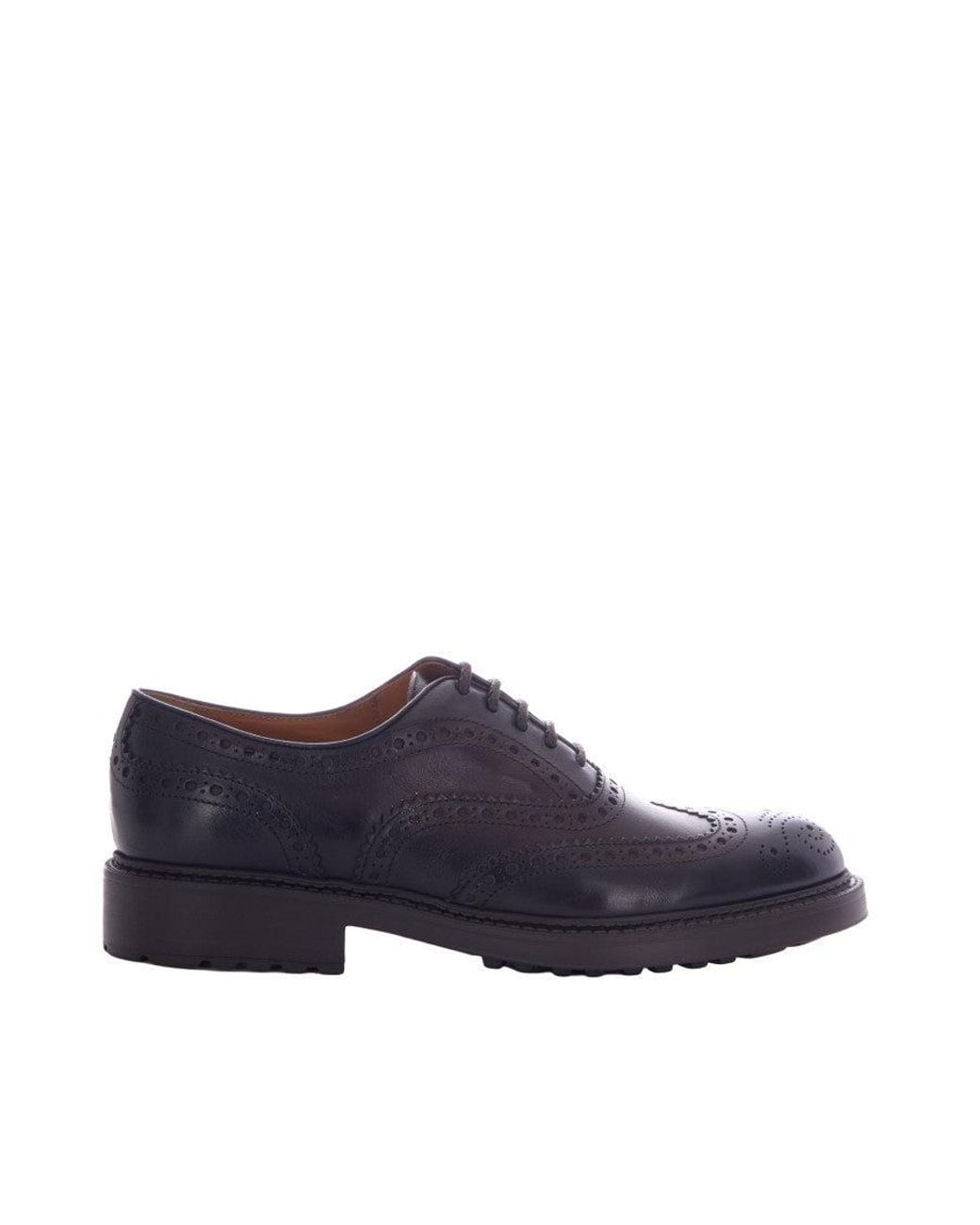 Doucal's Blue Embroidered Lace Ups Shoes for men