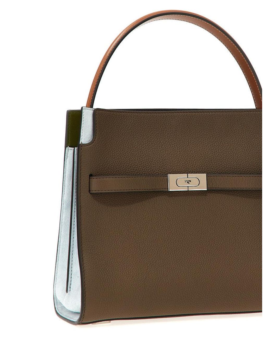 Tory Burch Brown Taupe 'Lee Radziwill' Small Satchel Bag