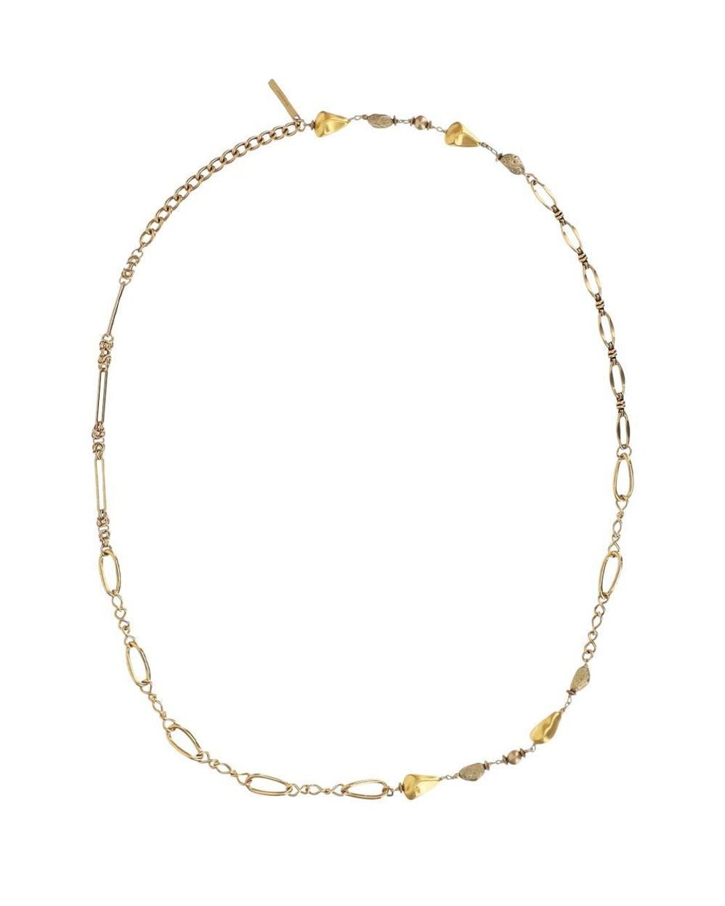 Dries Van Noten Metallic Golden Chain Necklace
