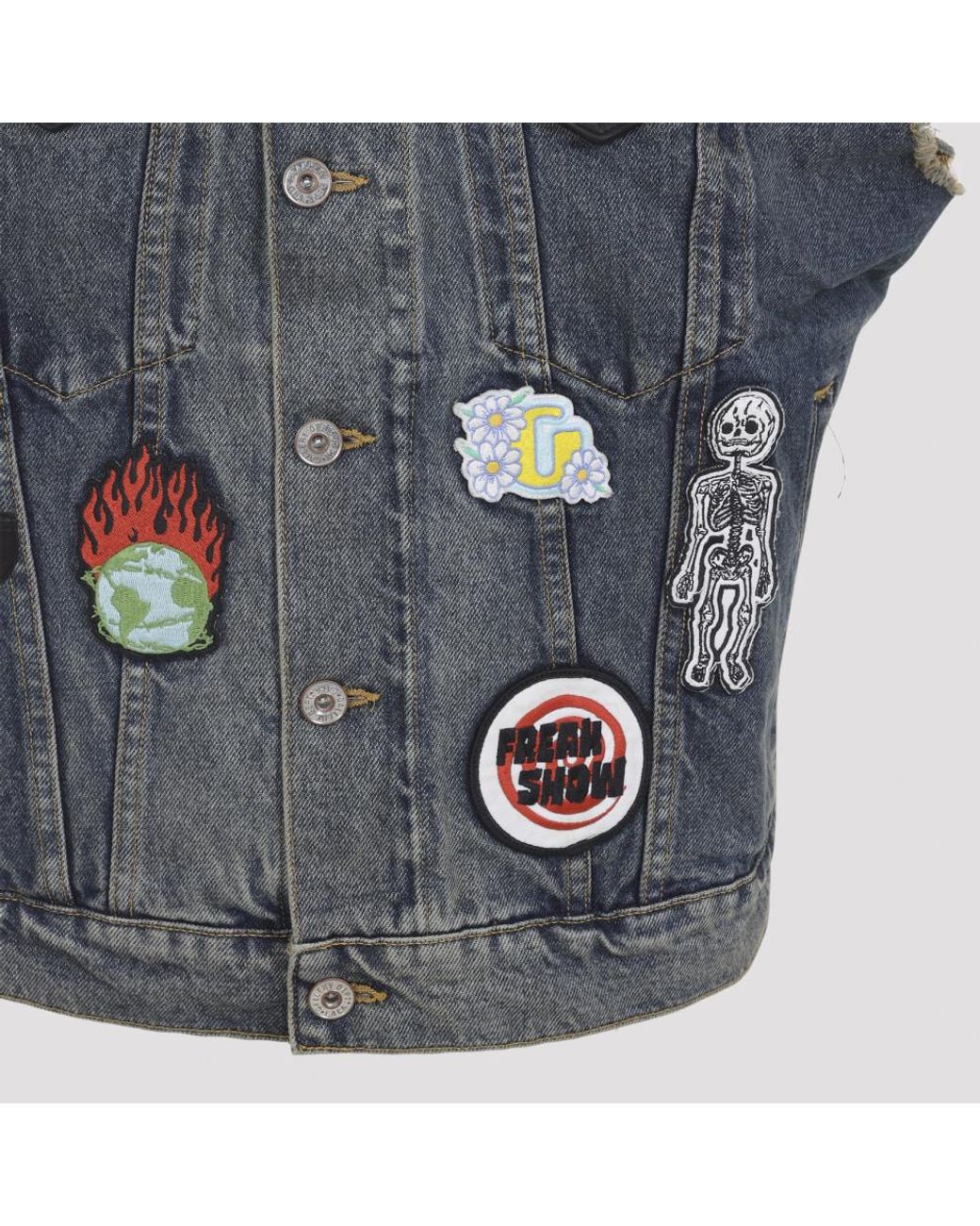 ジャケット・アウター GALLERY DEPT. Patch Detail Denim Vest Gallery Dept Vest | Patch-Detail Denim Sleeveless Jacket