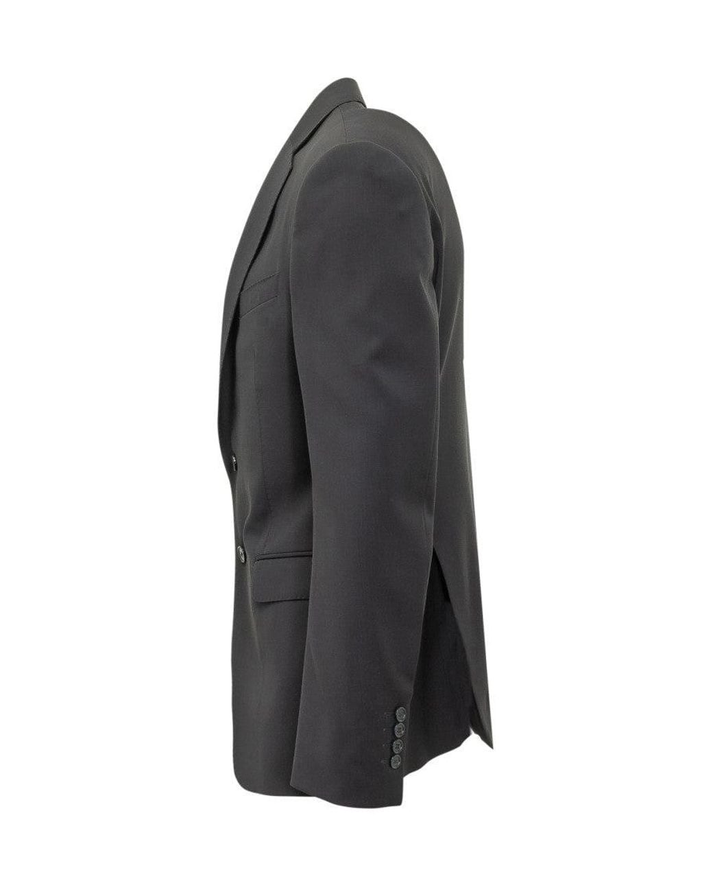 Emporio Armani Black Notched Lapel Suit for men