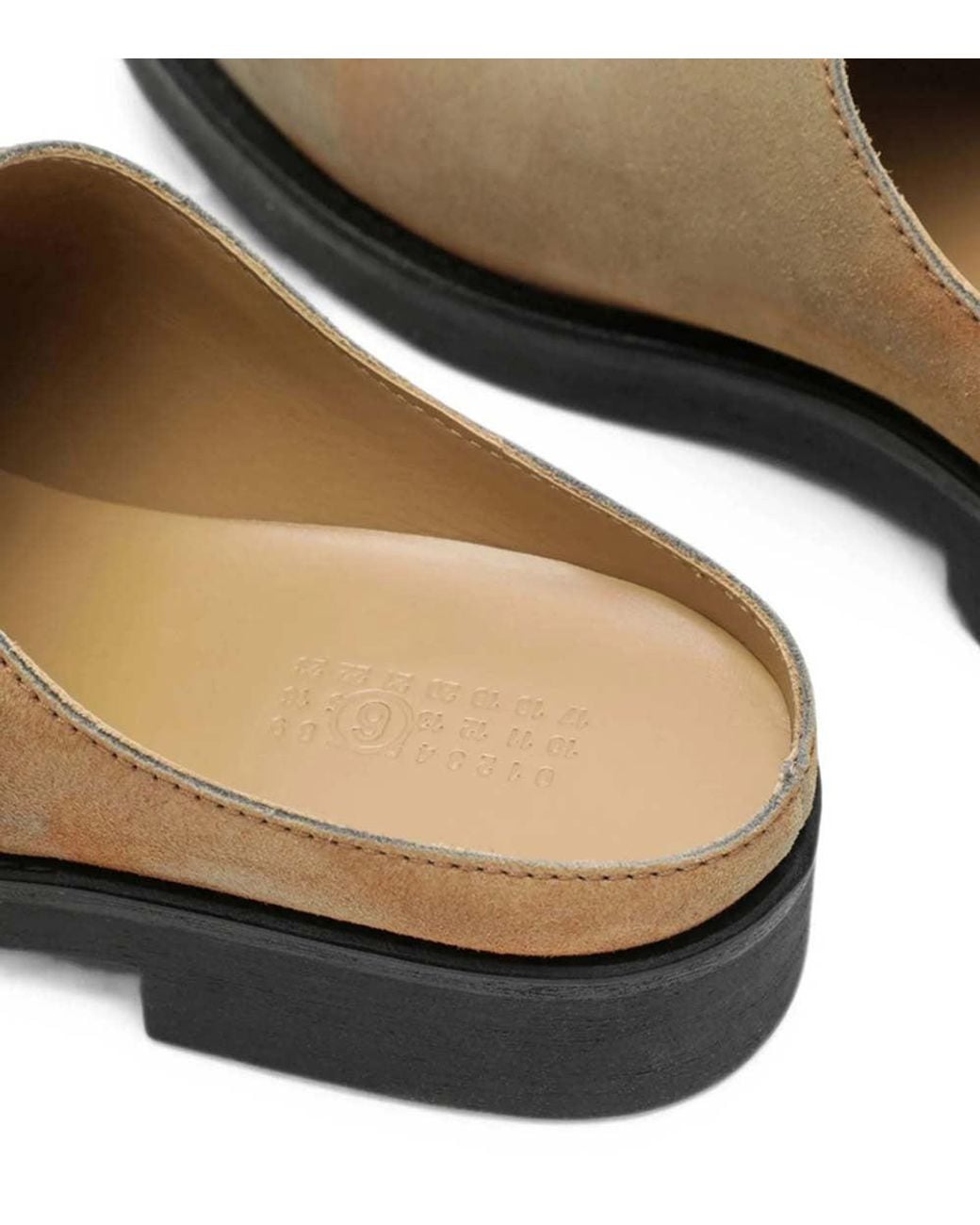 MM6 by Maison Margiela Brown Suede Mules for men
