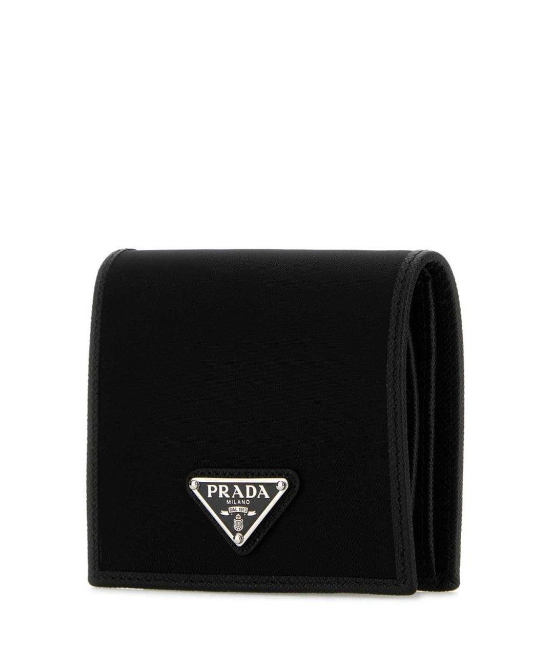 Prada Black Prada Nylon And Leather Wallet for men