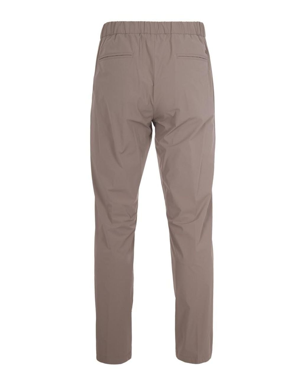 Herno Gray Regular Drawstring Pants for men