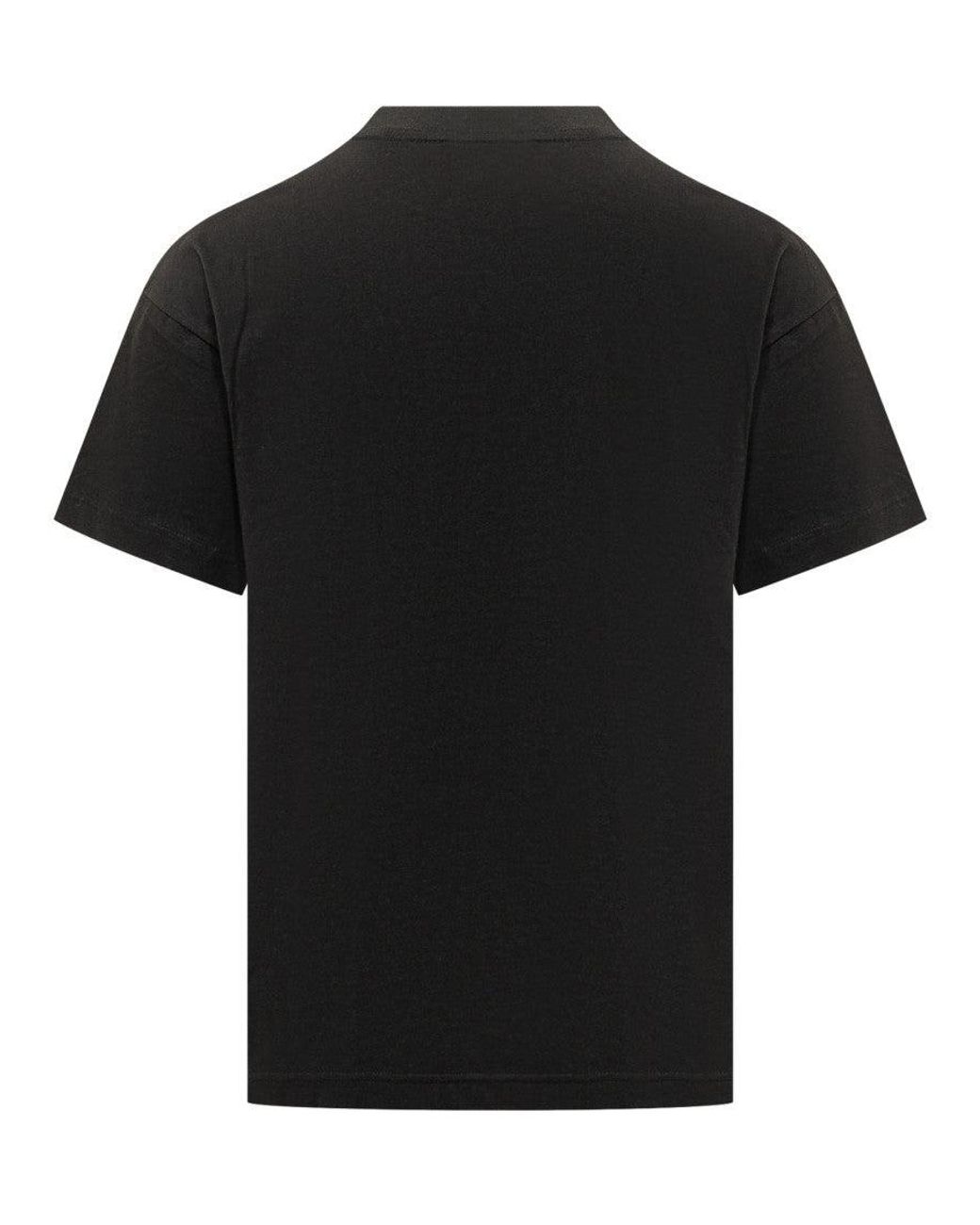Palm Angels Black Crew Neck T-Shirt for men