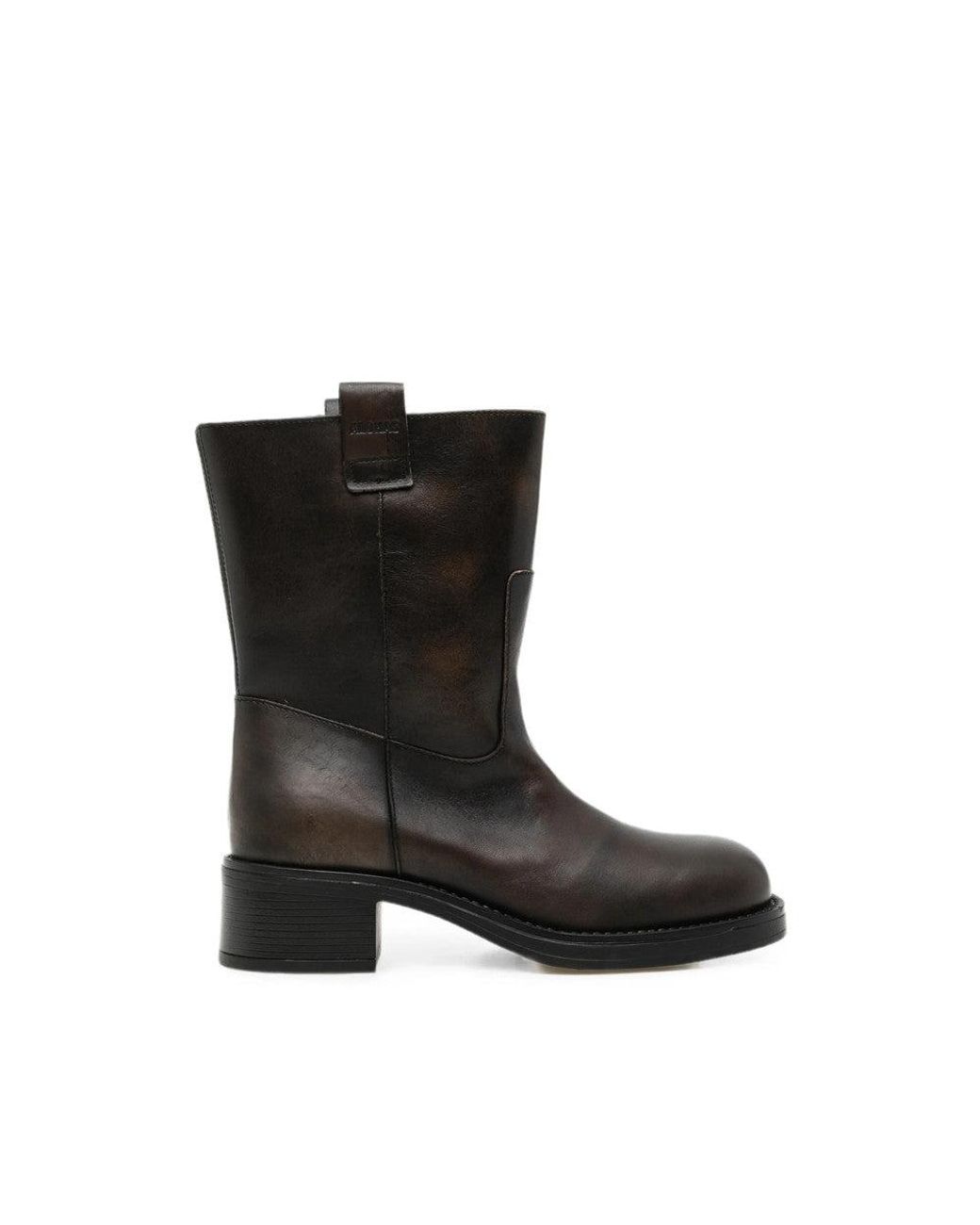 Alohas Black Leather Cedar Boots